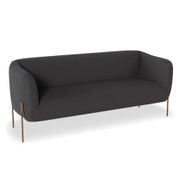 Belle 2.5 Seater Sofa -Storm Grey w Brushed Matt Bronze gallery detail image