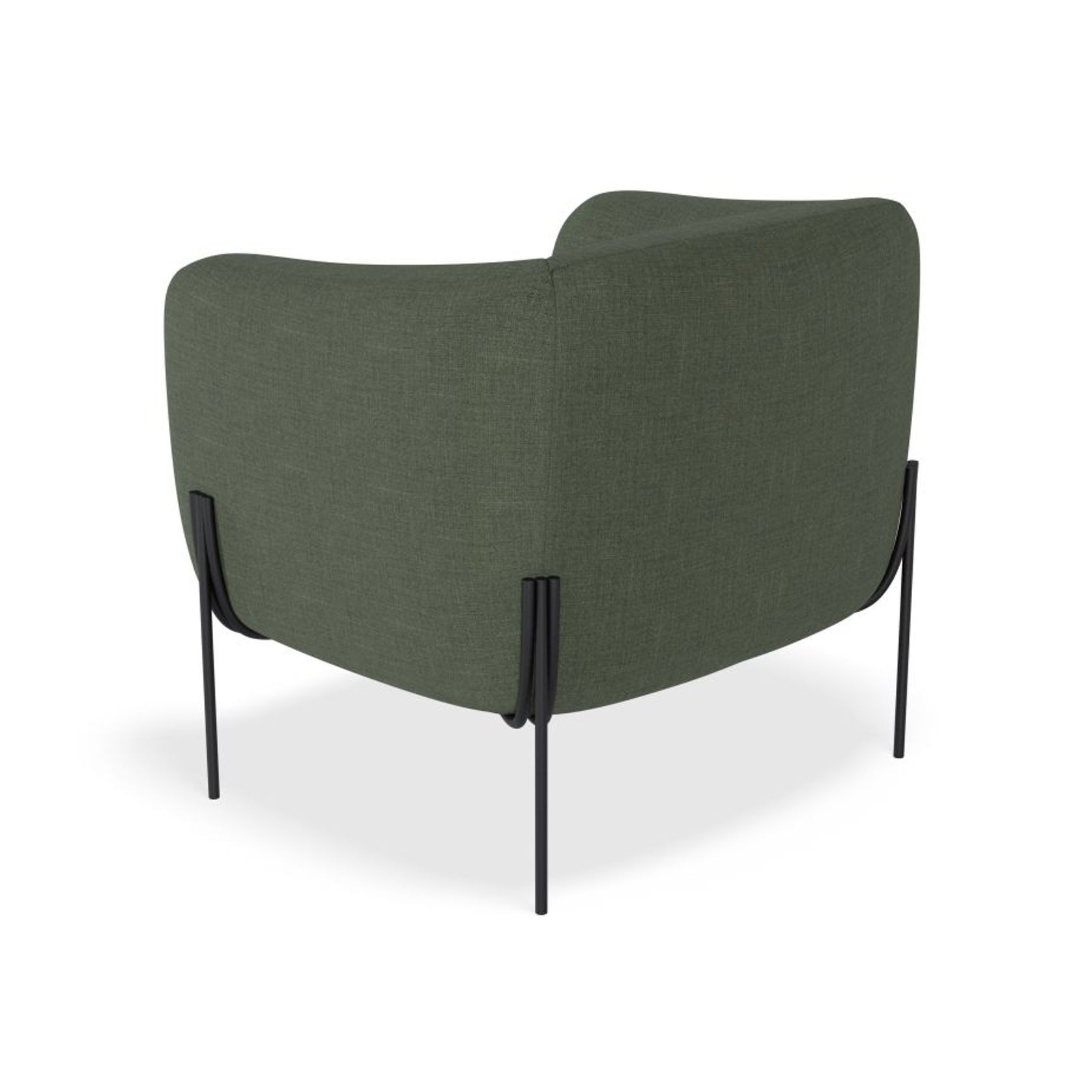 Belle Lounge Chair - Kelp Green -Brushed Matt Gold Legs gallery detail image