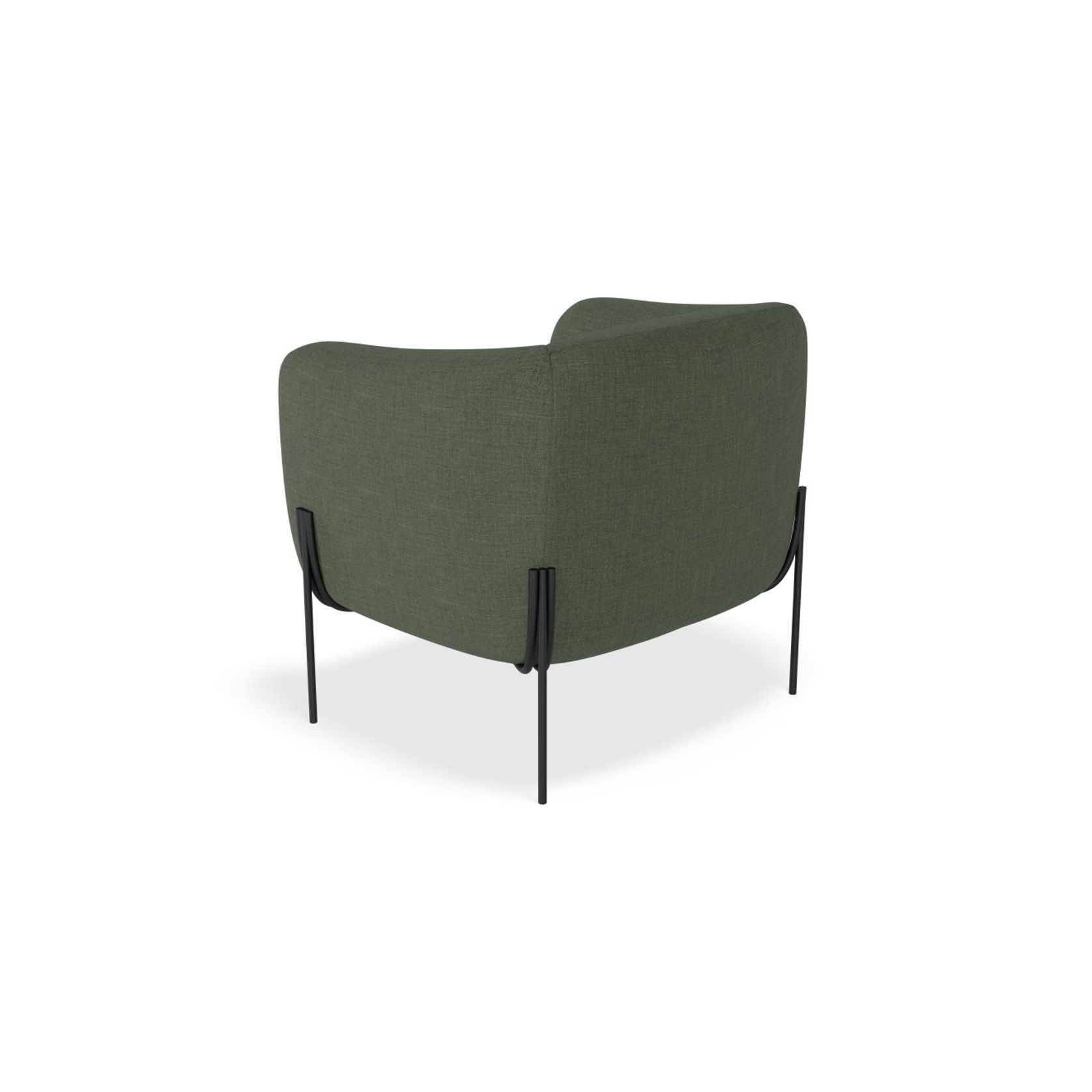 Belle Lounge Chair - Kelp Green - Matt Black Legs gallery detail image