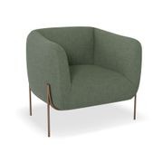 Belle Lounge Chair - Kelp Green -Brushed Matt Gold Legs gallery detail image