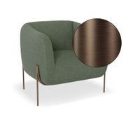 Belle Lounge Chair -Kelp Green-Brushed Matt Bronze Legs gallery detail image