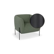 Belle Lounge Chair - Kelp Green - Matt Black Legs gallery detail image