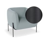 Belle Lounge Chair - Sky Blue - Brushed Matt Gold Legs gallery detail image