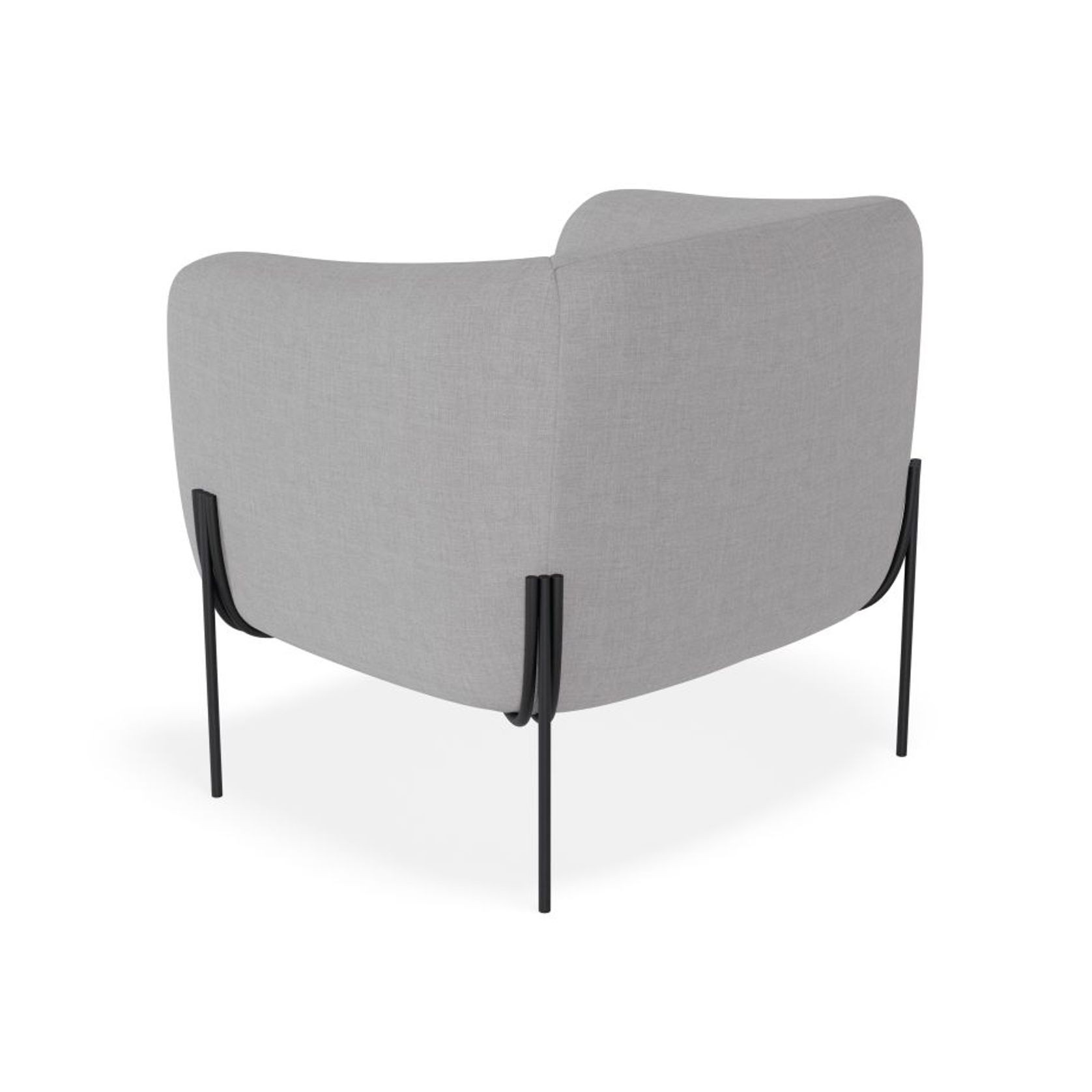 Belle Lounge Chair - Cloud Grey- Brushed Matt Gold Legs gallery detail image