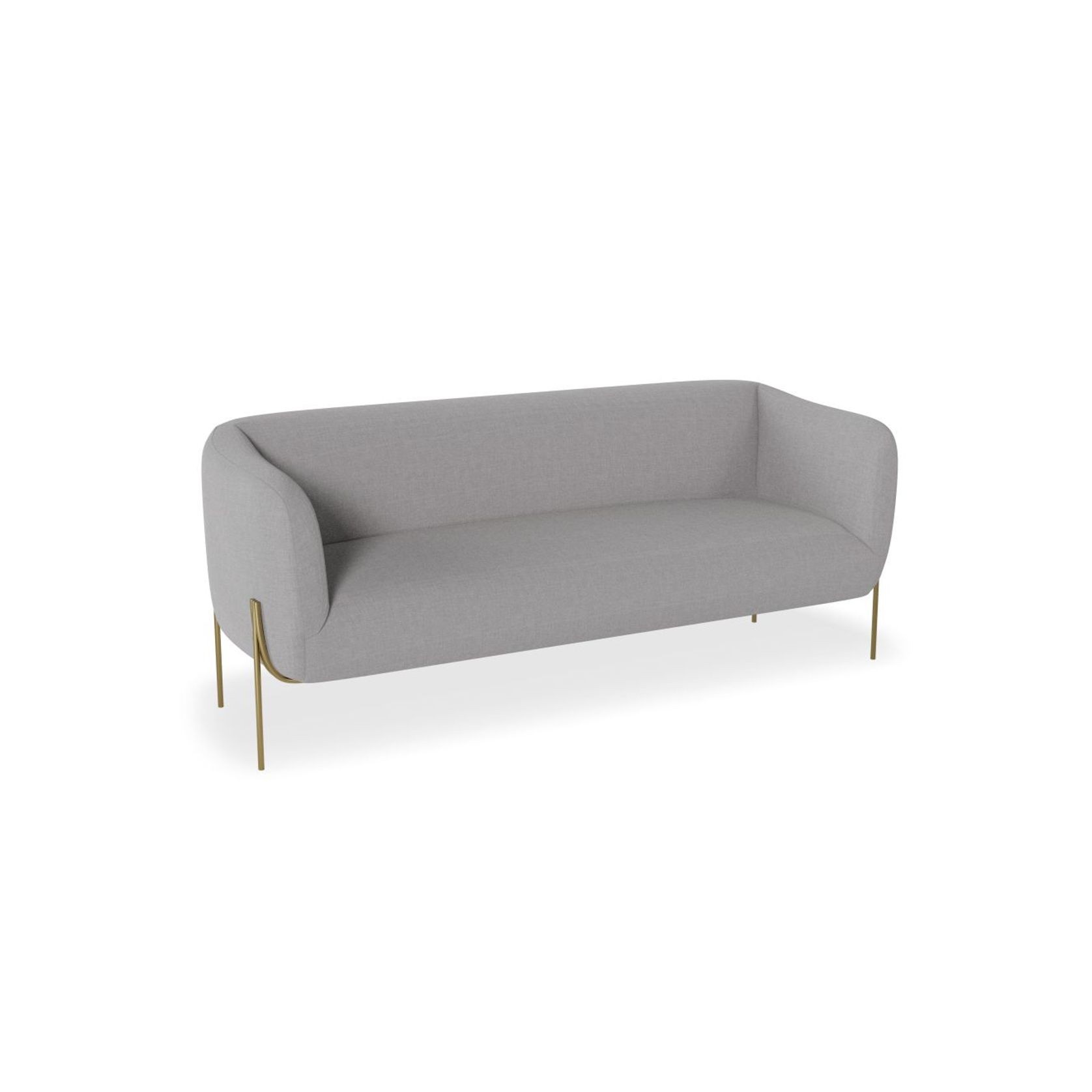Belle 2.5 Seater Sofa - Cloud Grey - Matt Black Legs gallery detail image