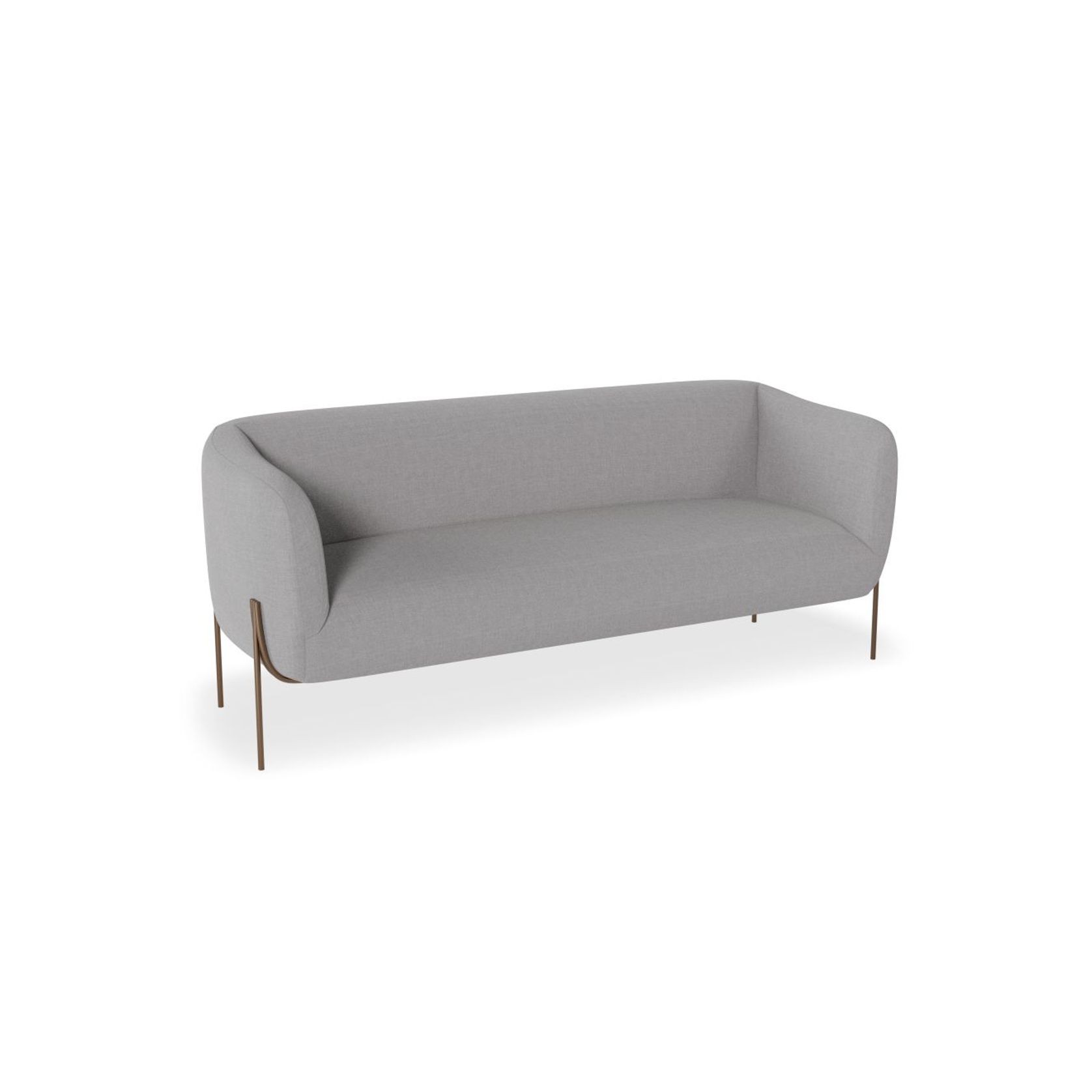 Belle 2.5 Seater Sofa - Cloud Grey - Matt Black Legs gallery detail image