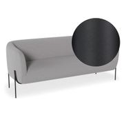 Belle 2.5 Seater Sofa -Cloud Grey w Brushed Matt Bronze gallery detail image