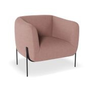 Belle Lounge Chair - Blush Pink -Brushed Matt Gold Legs gallery detail image