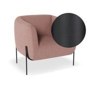 Belle Lounge Chair -Blush Pink Brushed Matt Bronze Legs gallery detail image