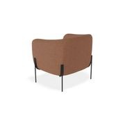 Belle Lounge Chair - Terracotta Rust - Brushed Matt Bronze Legs gallery detail image