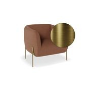 Belle Lounge Chair - Terracotta Rust - Matt Black Legs gallery detail image