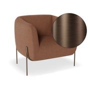 Belle Lounge Chair - Terracotta Rust - Brushed Matt Gold Legs gallery detail image