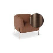 Belle Lounge Chair - Terracotta Rust - Matt Black Legs gallery detail image