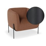 Belle Lounge Chair - Terracotta Rust - Brushed Matt Bronze Legs gallery detail image