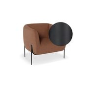 Belle Lounge Chair - Terracotta Rust - Brushed Matt Gold Legs gallery detail image