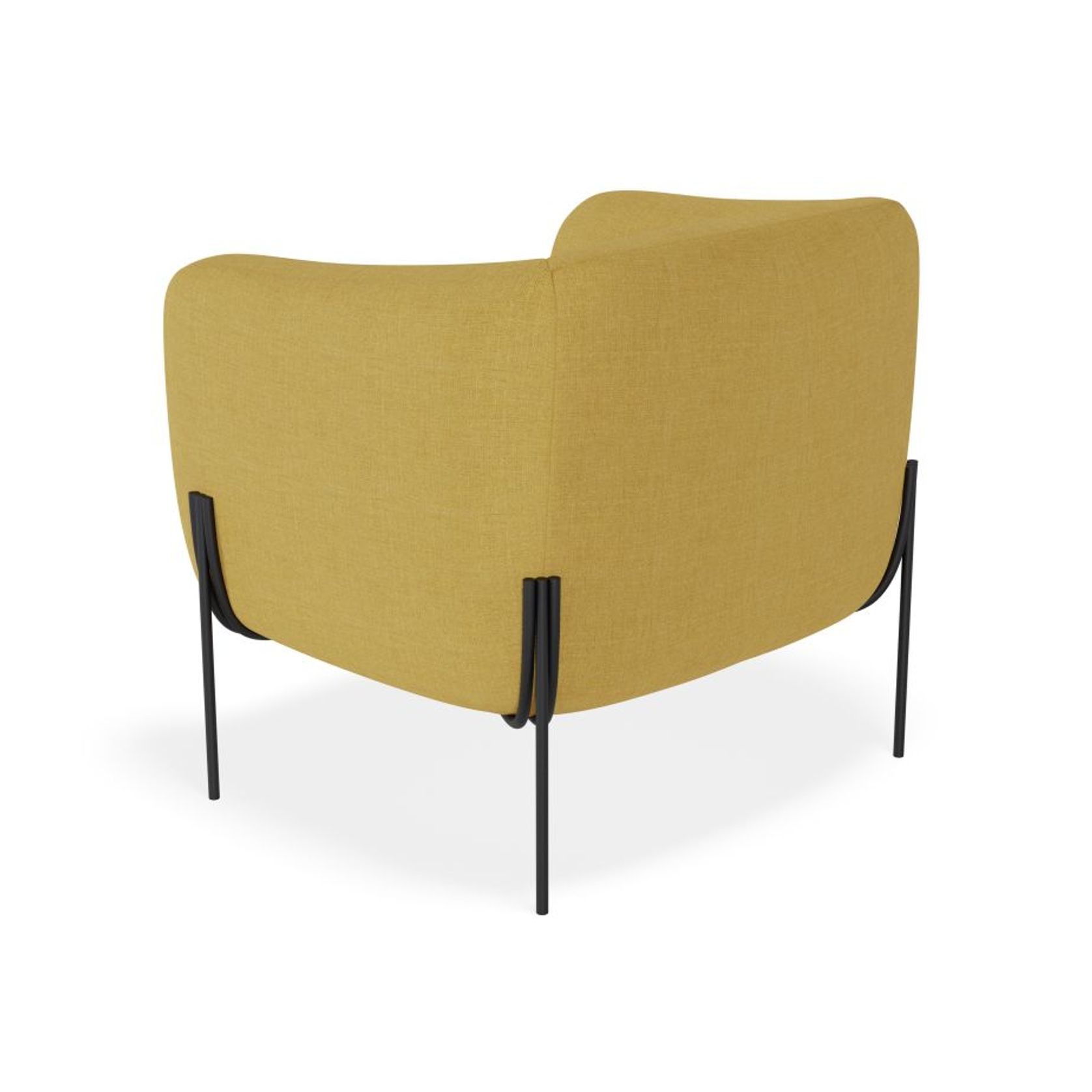 Belle Lounge Chair - Tuscan Yellow - Brushed Matt Bronze Legs gallery detail image