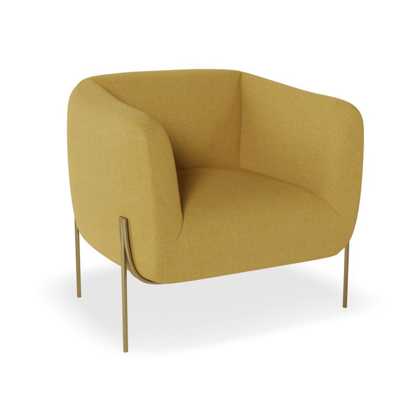 Belle Lounge Chair - Tuscan Yellow - Matt Black Legs gallery detail image