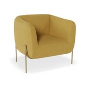 Belle Lounge Chair - Tuscan Yellow - Matt Black Legs gallery detail image