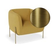 Belle Lounge Chair - Tuscan Yellow - Brushed Matt Bronze Legs gallery detail image