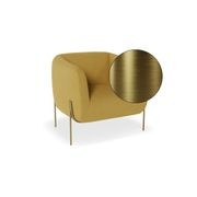 Belle Lounge Chair - Tuscan Yellow - Brushed Matt Bronze Legs gallery detail image