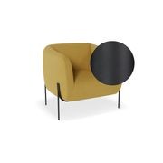 Belle Lounge Chair - Tuscan Yellow - Brushed Matt Gold Legs gallery detail image