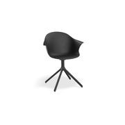 Pebble Armchair Black with Shell Seat - Sled Base gallery detail image