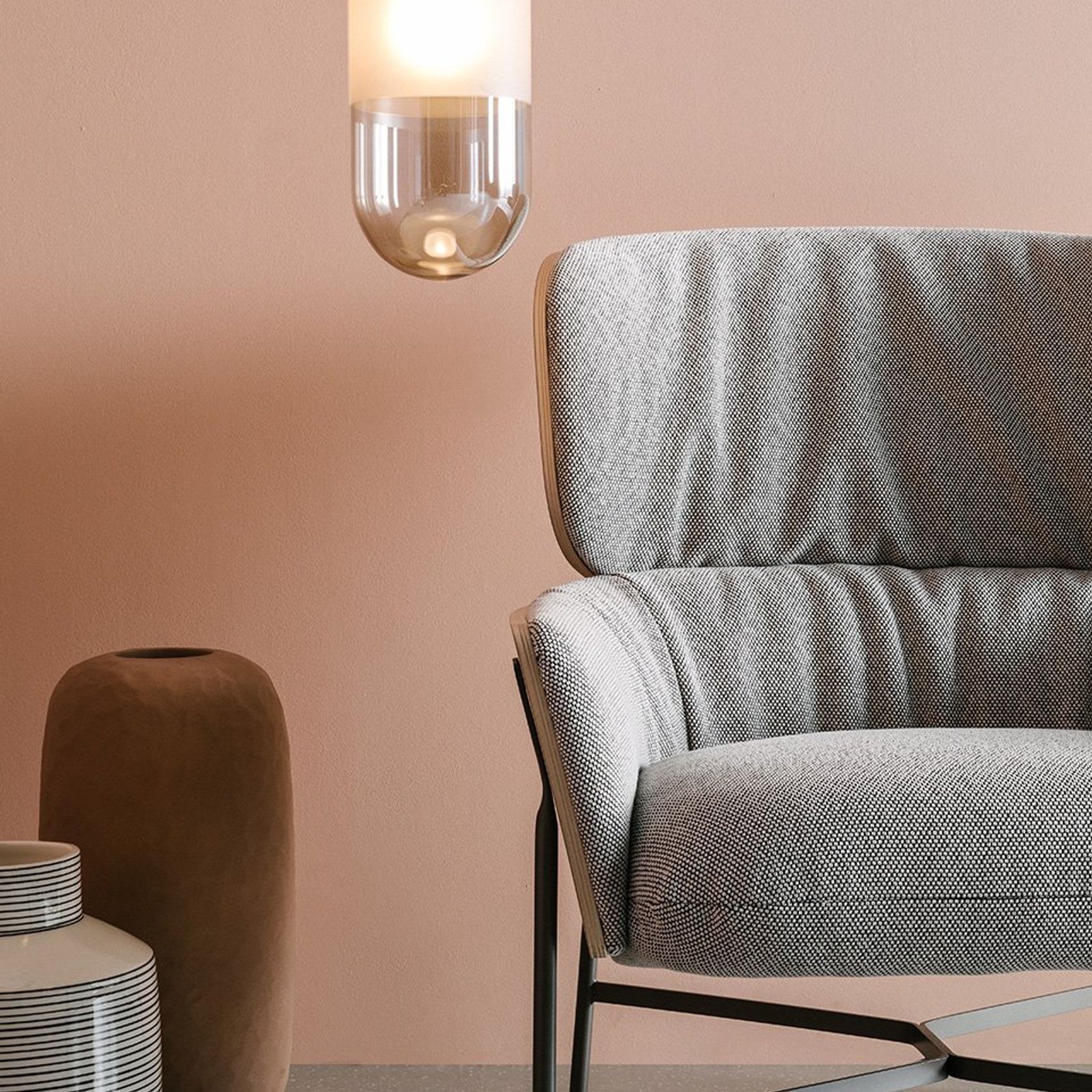 Caristo Low Back Fabric | Armchair gallery detail image