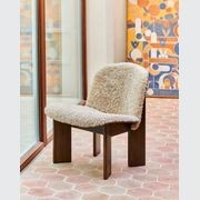 Chisel Lounge Chair Front Upholstered Walnut gallery detail image