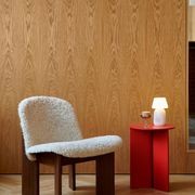 Chisel Lounge Chair Front Upholstered Walnut gallery detail image