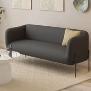 Belle 2.5 Seater Sofa -Storm Grey w Brushed Matt Gold gallery detail image