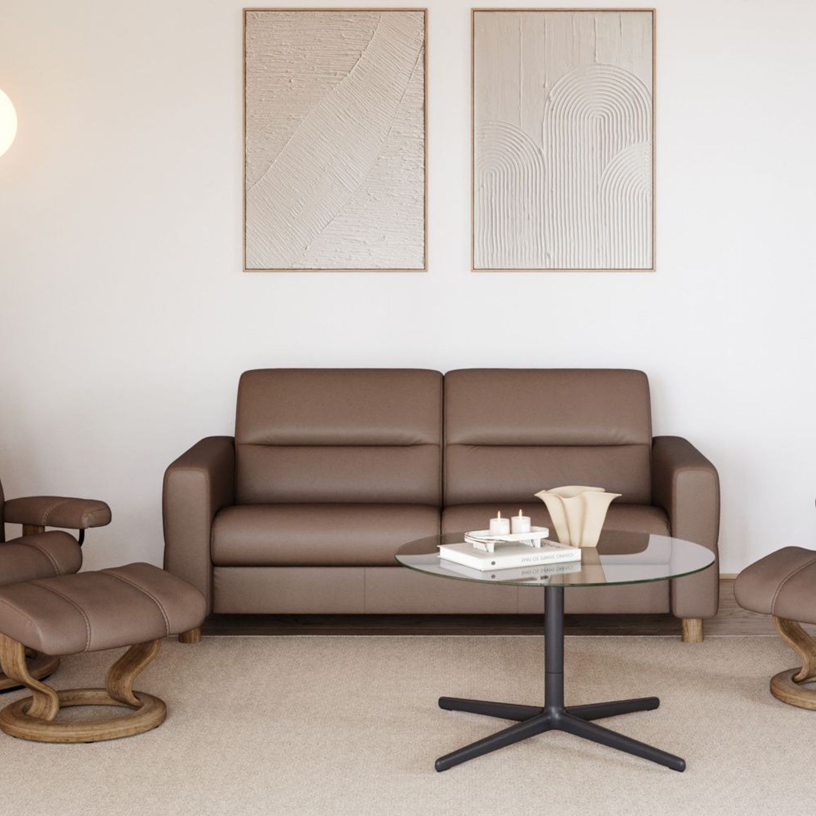 Stressless® Fiona Wood 2.5 Seater Sofa gallery detail image