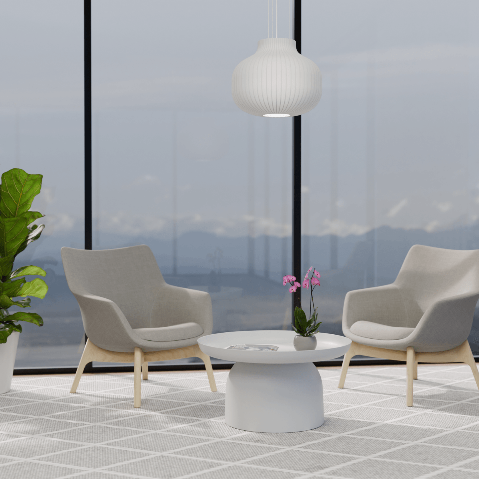 Flow Armchair - Light Grey gallery detail image