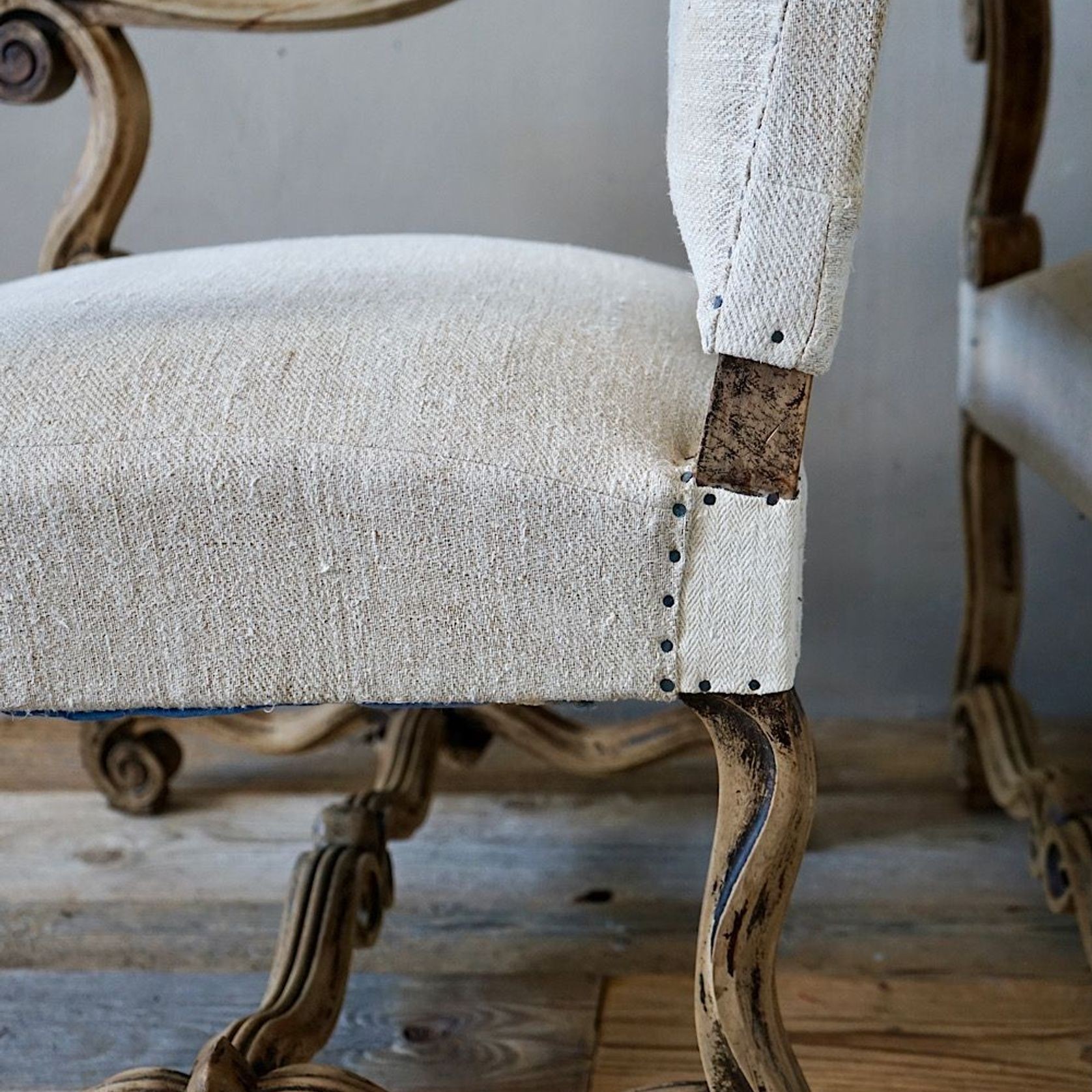 French Louis XIV Armchairs (Pair) gallery detail image