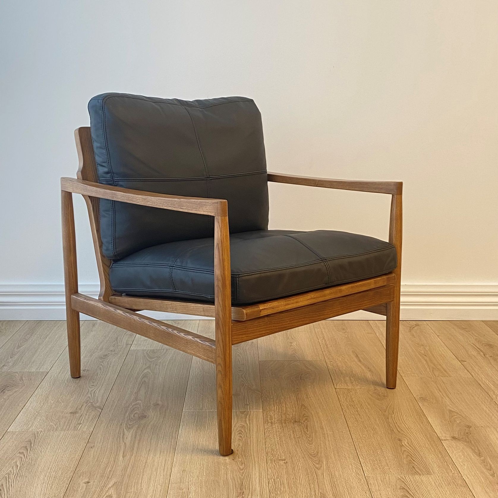 Bailey Leather Chair | Black gallery detail image