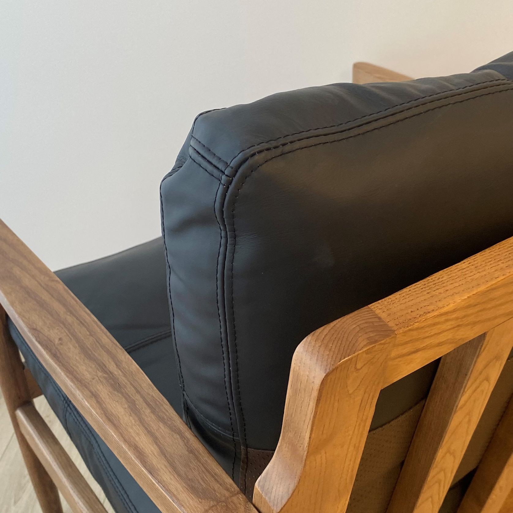 Bailey Leather Chair | Black gallery detail image