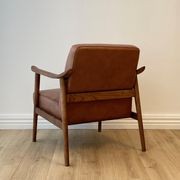 Spencer Mid-Century Leather Chair | Saddle gallery detail image