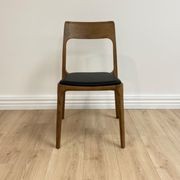 Ashton Leather Dining Chair | Black gallery detail image