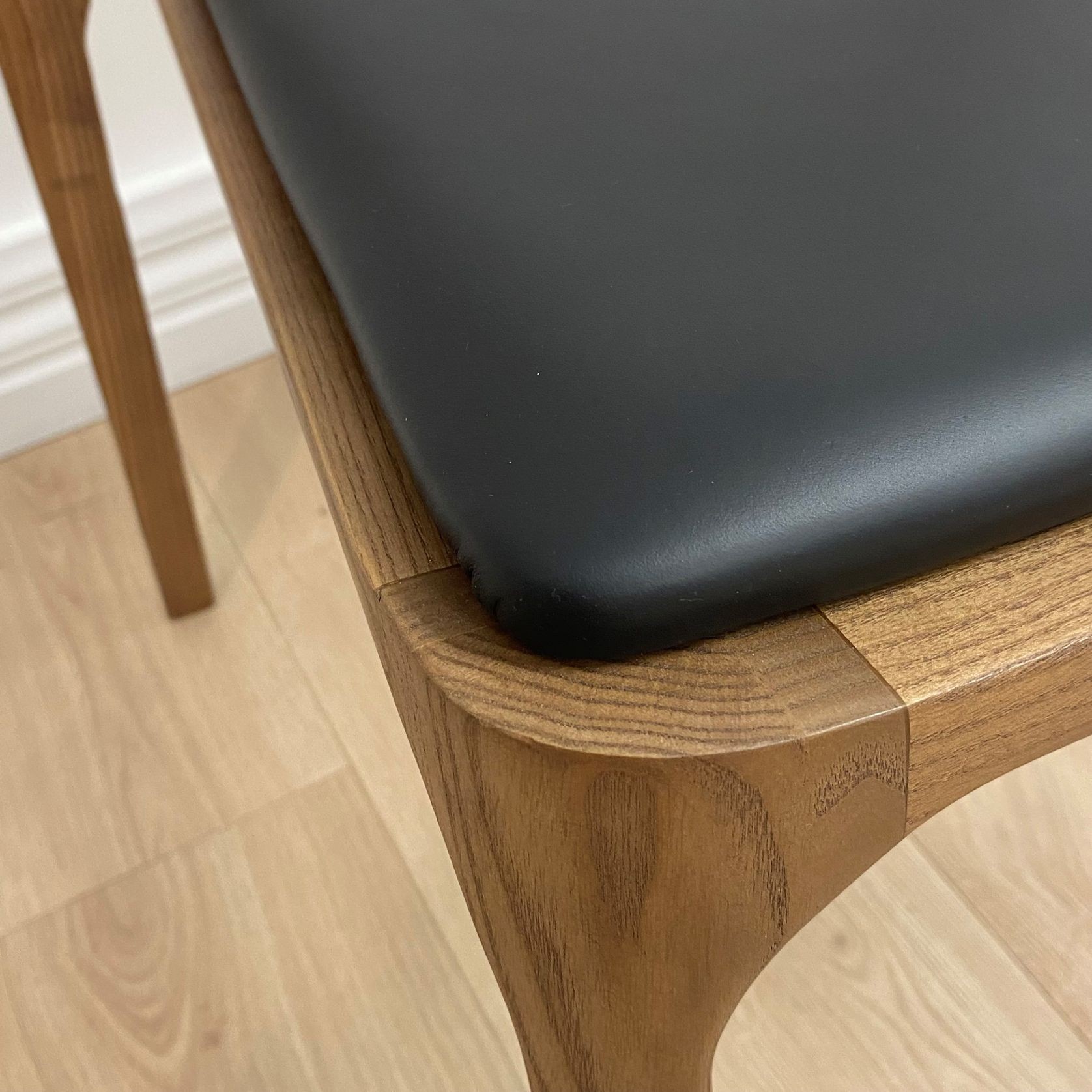 Ashton Leather Dining Chair | Black gallery detail image