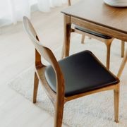 Ashton Leather Dining Chair | Black gallery detail image