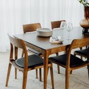 Ashton Leather Dining Chair | Black gallery detail image