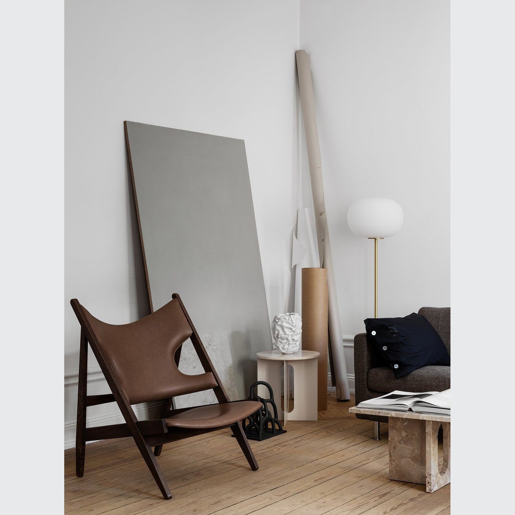 Audo CPH Knitting Lounge Chair, Leather gallery detail image