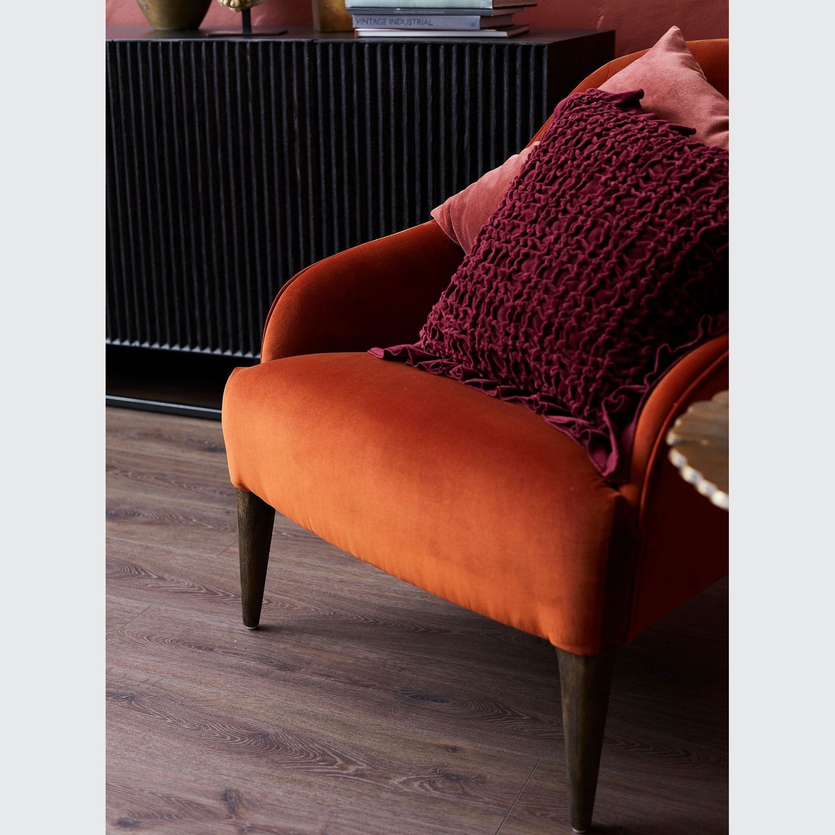 Lupita Velvet Lounge Dining Chair gallery detail image