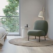 Moulon Lounge Chair - Kelp Green - Brushed Matt Bronze Legs gallery detail image