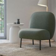 Moulon Lounge Chair - Kelp Green - Matt Black Legs gallery detail image