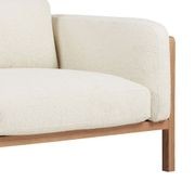 Killara Bouclé Fabric and Timber 3 Seat Lounge Sofa gallery detail image