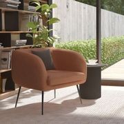Amour Lounge Chair - Terracotta Rust - Brushed Matt Bronze Legs gallery detail image
