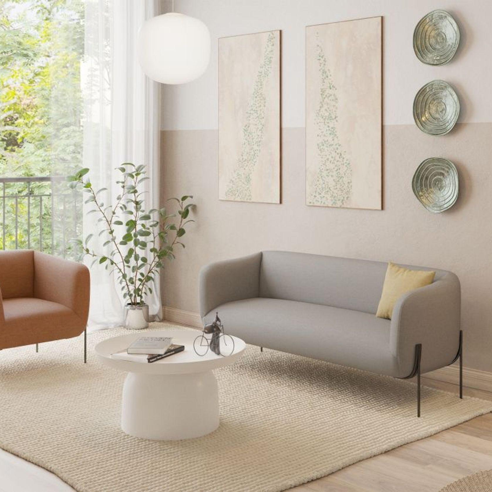 Belle Lounge Chair - Terracotta Rust - Brushed Matt Gold Legs gallery detail image