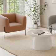 Belle Lounge Chair - Terracotta Rust - Brushed Matt Bronze Legs gallery detail image