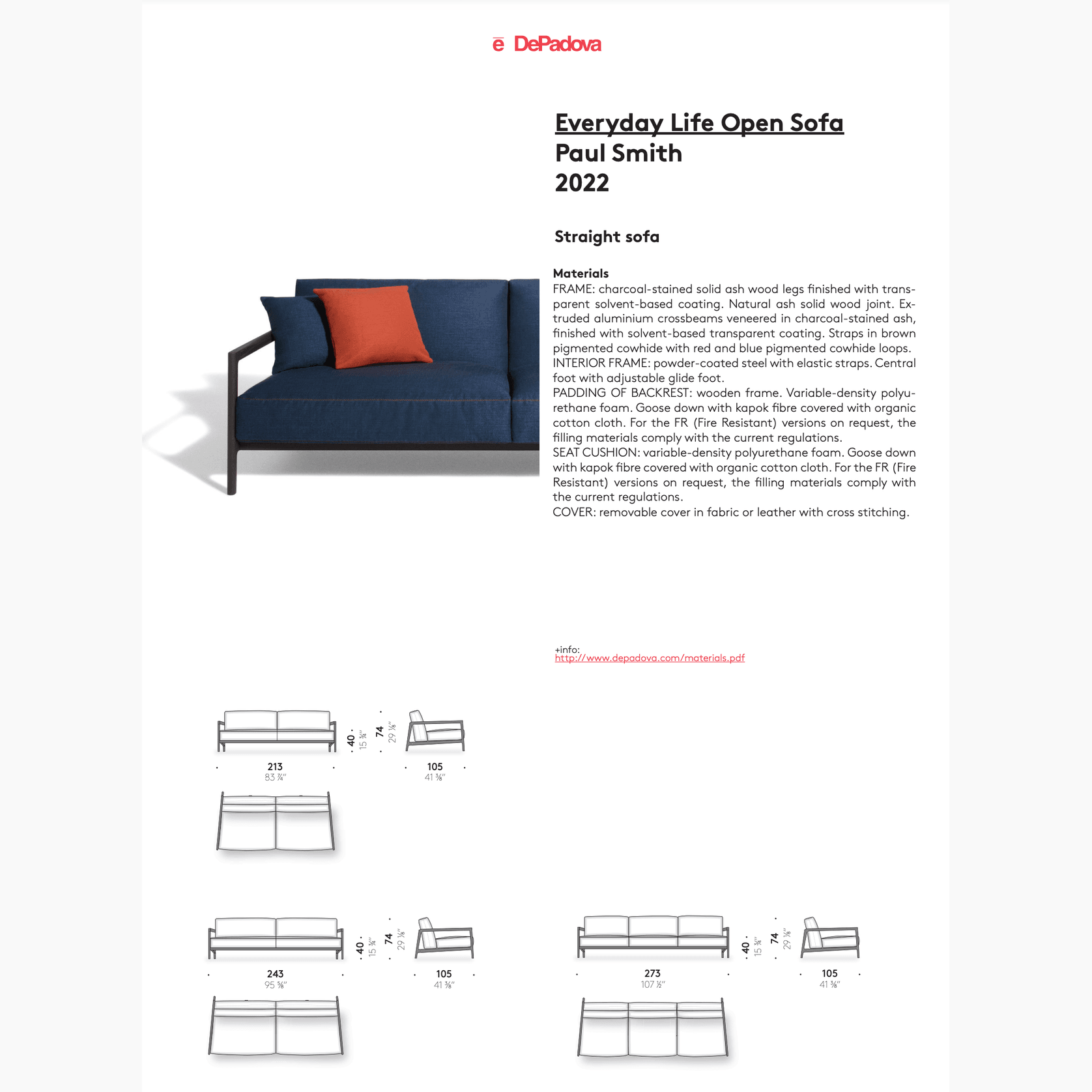 Everyday Life Open Sofa by DePadova gallery detail image