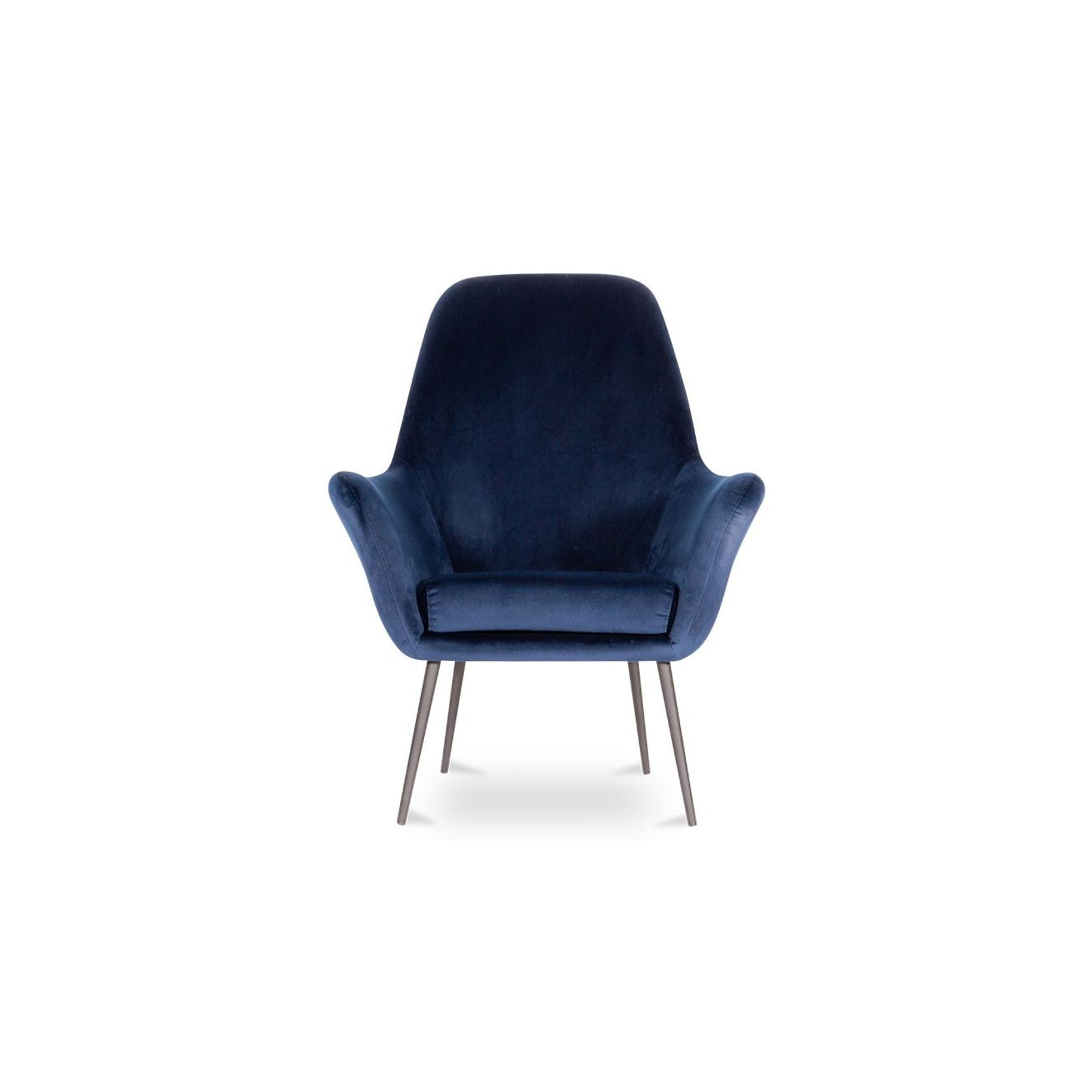 Soho Lounge Chair - Navy Blue Velvet gallery detail image
